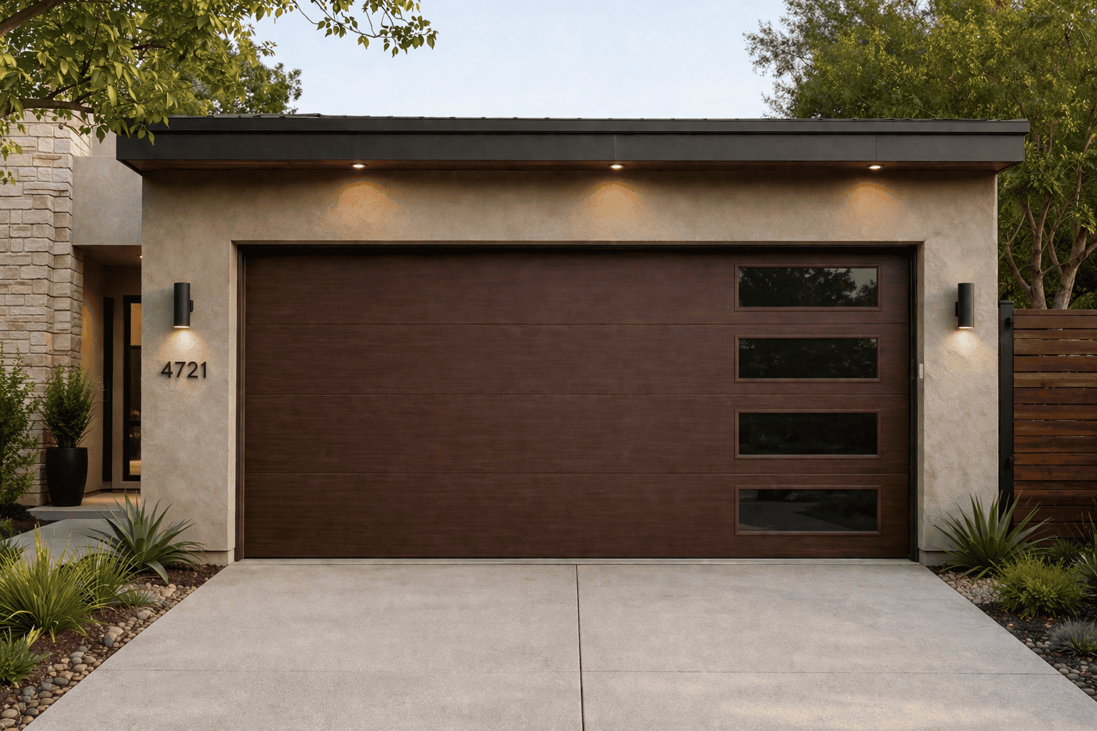 Flush Design – Classic Woodgrain – With Windows