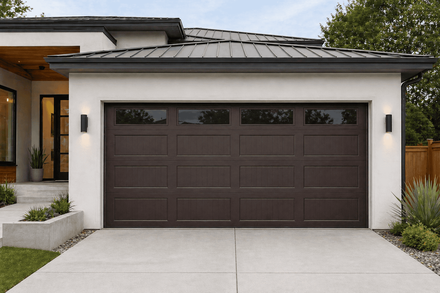Long Panel Stamped Carriage Design - Brown - With Windows Long Panel Stamped Carriage Design – Brown – With Windows